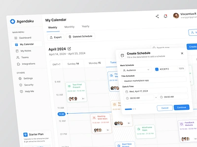 Calendar app design appointment calendar calendar app calendar dashboard call date picker meeting product design productivity project management saas saas dashboard schedule set call timetable todo todolist web app web dashboard