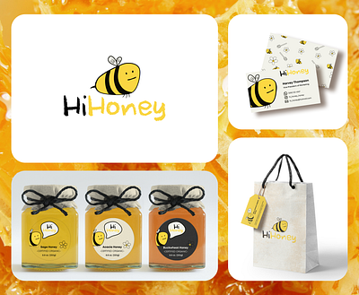 HiHoney - honey branding logo artdirection brandidentity branding creativedesign designcommunity designinspiration honey honeybrand honeybranding honeycompany honeylogo identitydesign logo logo design logoinspiration typography