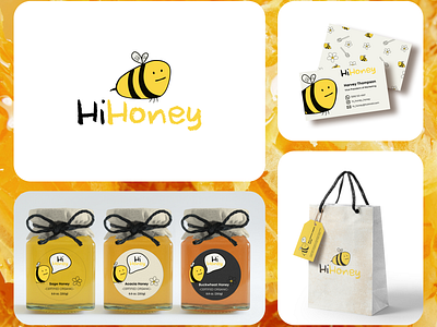 HiHoney - honey branding logo artdirection brandidentity branding creativedesign designcommunity designinspiration honey honeybrand honeybranding honeycompany honeylogo identitydesign logo logo design logoinspiration typography