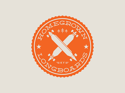 Homegrown Longboards badge badgedesign branding design graphic design homegrown identity logo longboard skateboard vector