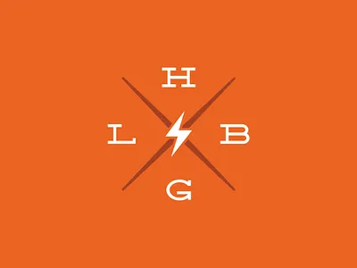 HGLB - Monogram branding design graphic design identity lightningbolt logo monogram