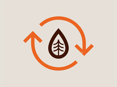 Water / Tree / Repurpose Icon design icon logo recycle sustainable symbol tree vector water