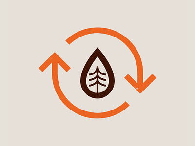 Water / Tree / Repurpose Icon design icon logo recycle sustainable symbol tree vector water