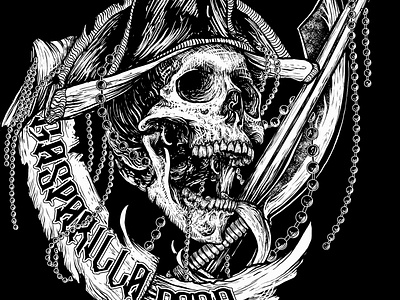 Gasparilla 2023 VIP T-Shirt Design dark art design graphic hand drawn illustration photoshop pirate