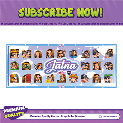 Custom Banner Twitch By Hachiko_Art banner banner twitch design discord emotes facebook emotes hachiko open commission overlay sub badges sub emotes twitch emotes youtube emotes