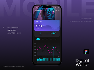 Digital wallet app ui design app chart mobile ui ux