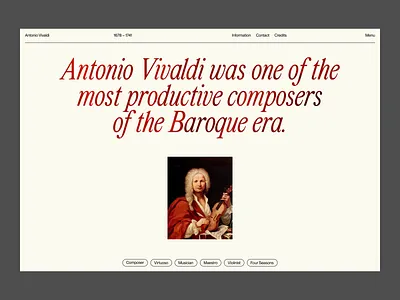 Antonio Vivaldi 2024 trends 3d after effects animation branding design graphic design grid illustration layout logo motion graphics typo typography ui ui elements uidesign ux web web design