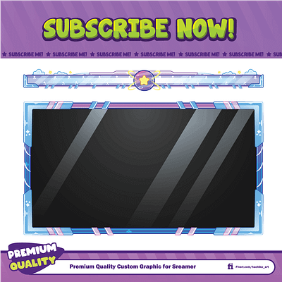 Custom Overlay Twitch By Hachiko_Art branding design discord emotes facebook emotes gamer illustration loyalty badges overlay sub badges sub emotes twitch twitch emotes youtube emotes