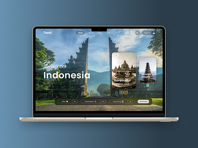 Indonesian Booking Travellers website ✈️🧳 book travellers booking travel graphic design indonesia indonesia wonderful landing page travellers travelling ui webdesign website