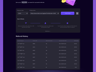 Crypto Staking Investment Referral Page blockchain branding chandan ghosh crypto exchange crypto investment crypto landing page crypto staking crypto staking landing page crypto trading crypto web design cryptocurrency defi landing page design landing page ui web3 web3 landing page