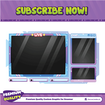 Custom Game Screen Twitch Screen By Hachiko_Art banner discord emotes facebook emotes game screen hachiko loyalty badges overlay sub badges sub emotes twitch emotes youtube emotes