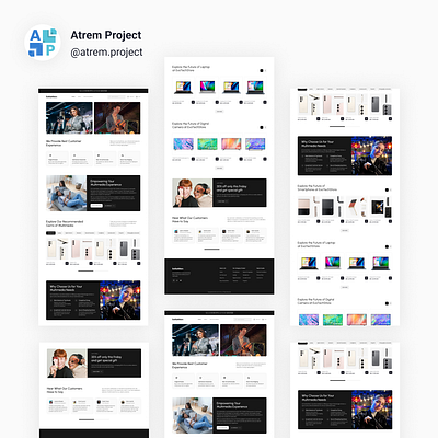 EvoTechStore - Multimedia Ecommerce Landing Page atrem project figma mobile app ui ui design uiux user interface ux ux design web design