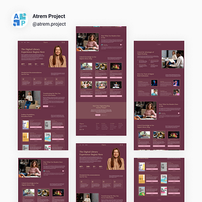 Digibooks - Digital Library Landing Page atrem project figma mobile app ui ui design uiux user interface ux ux design web design