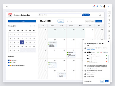 Calendar component for booking meetings for insurance B2B design e commerce graphic design illustration interface design material design modern ui user