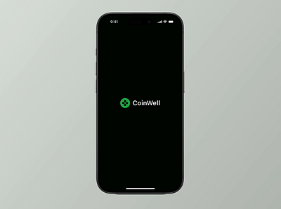 CoinWell Wallet - Splash screen animation assets coins create account cryptocurrency dark mode figma ios mobile modal nft splash screen ui wallet