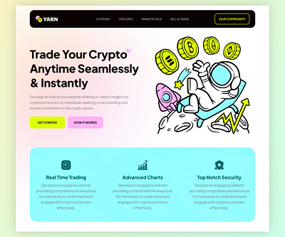 Crypto Landing Page blockchain crypto crypto currency crypto wallet crypto website design exchange finance homepage landing page minimal nft product design saas token trading ui uiux web design web3