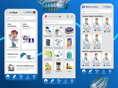 IUTMedi - Digitalized Medical System app graphic design medi medical medical app medicine online medicine order medicine ui