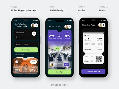 Air Booking App Concept 3d animation branding design graphic design illustration logo motion graphics ui vector