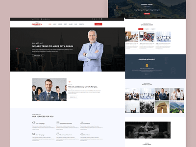 The Politicn - Political Website Template for Political Party responsive