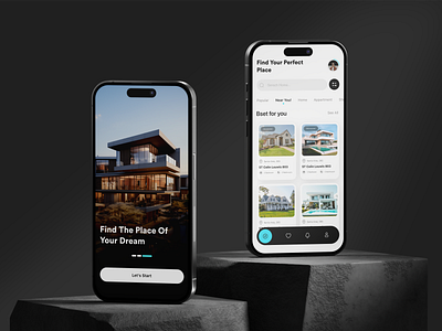 Real Estate Mobile App Design clean clean ui home home screen house rent app ios app listing app minimalist mobile app mobile app design property property app real estate real estate agency real estate app real estate design rent app ui design