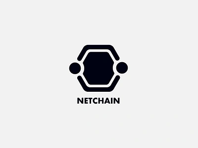 Netchain Logo abstract ai app blockchain branding crypto design for sale geometric graphic design hexa hexagon inspiration logo minimal network startup ui vector web3