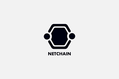 Netchain Logo abstract ai app blockchain branding crypto design for sale geometric graphic design hexa hexagon inspiration logo minimal network startup ui vector web3