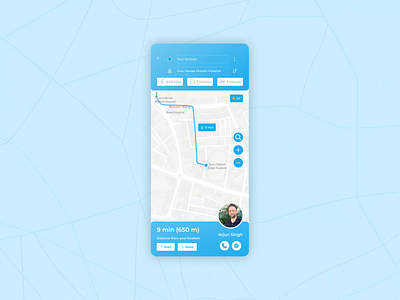 Day 20 - Location Tracker 020 chandanaheeruiux daily 020 daily ui 020 dailyui dailyui020 dailyuichallenge fbi tracking gps tracker ui khambra creatives location app location finder ui location pin map design map ui uxdesign