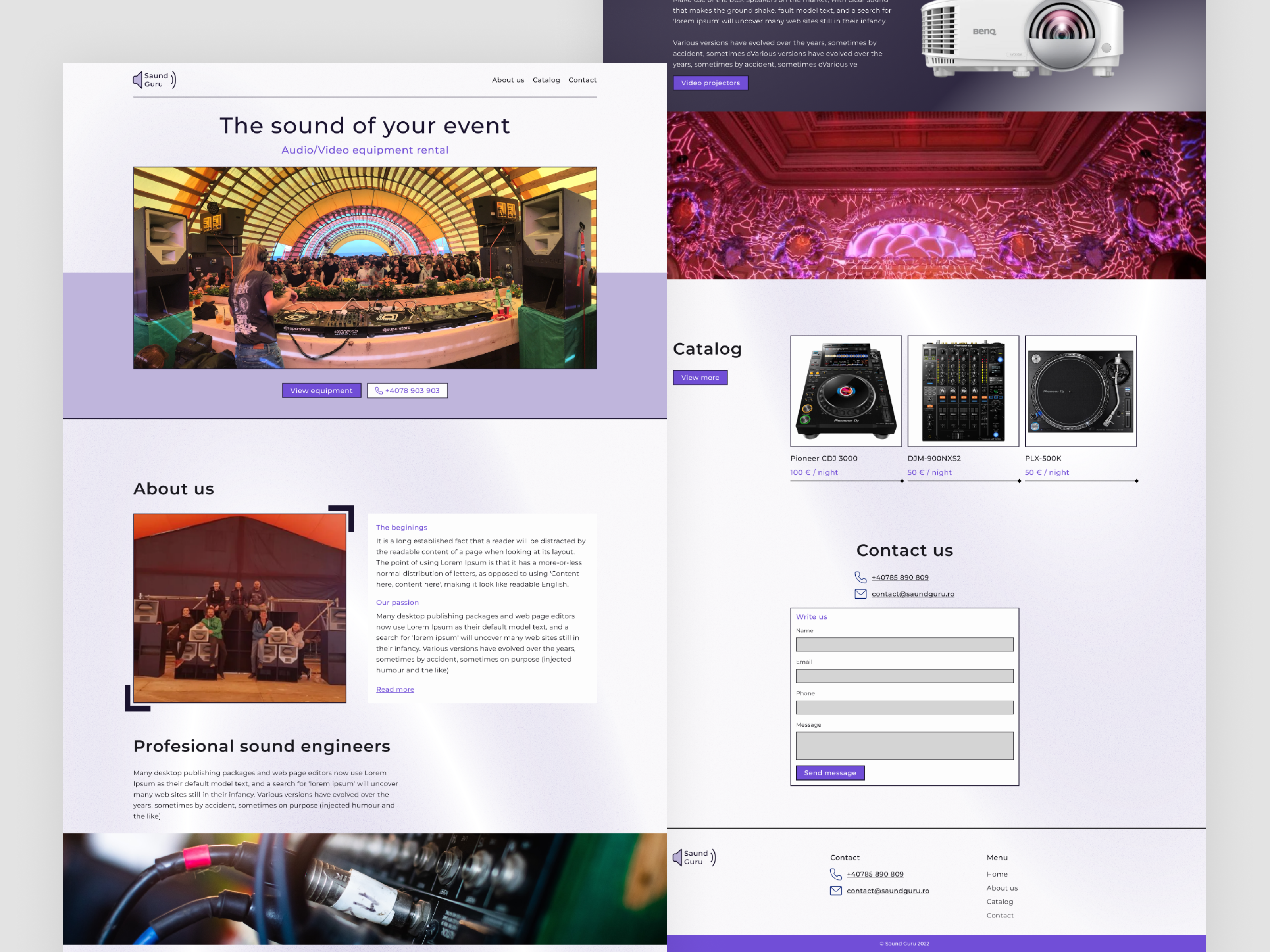 Sound Equipment Rental Website | Ui/Ux Design design rental sound equipment ui uiux design ux website