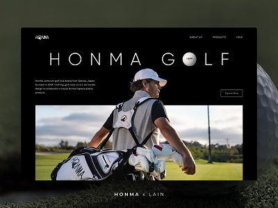 Honma - Golf Website Hero Section branding company company profile golf international landing landing page layout luxury sport ui ui design ux web layout webdesign website website design website layout