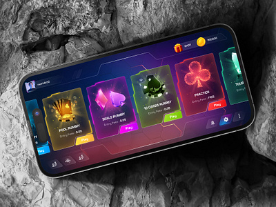 Rummy Game UI Design | UI UX Design | Game Design | App Design 3d app app design app ui design casino casino game figma game design game ui graphic design rummy game ui ui design visual design