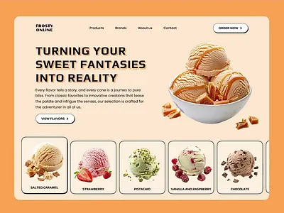 Professional Website Design for Ice Cream Store design e commerce figma food ice cream product design shop store ui ui design ux visual design web web design website