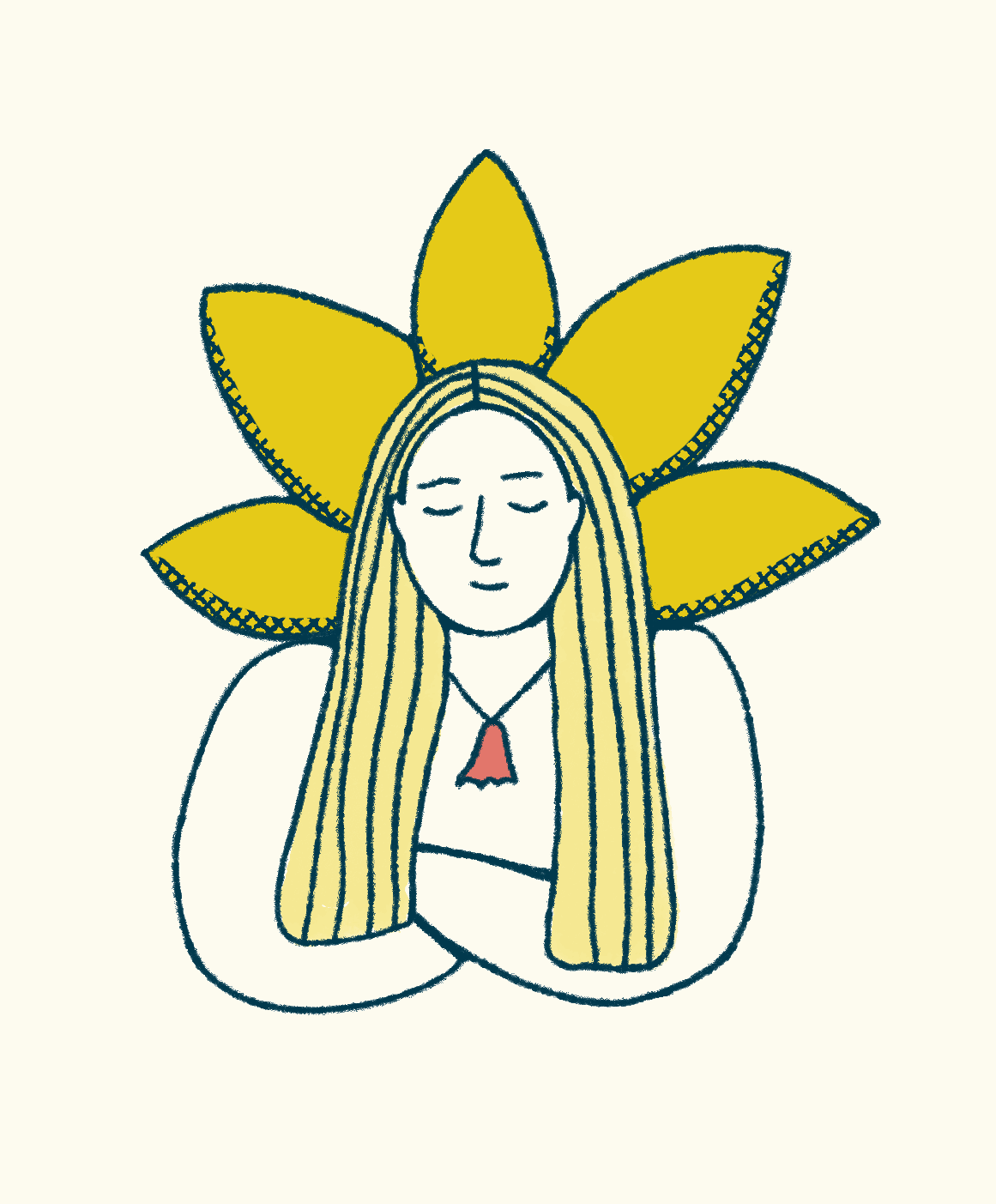 Daffodil Spring goddess GIF animated gif daffodil flower illustration freelanceillustrator gif illustration procreate spring