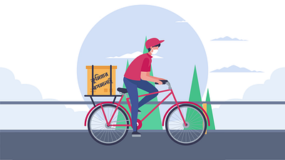 Deliver Boy cycle cycle animation loop loop animation