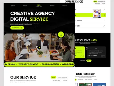 Creative Agency Website 2024 trending website agency company website creative creative new agency digital agency digital agency website home page it company it services website landing page new website protf studio tranding ui ux web web design website