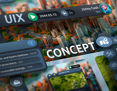 Strategy UIX Concept blockchain game game ui hud strategy ui ui game uiux uiux game ux