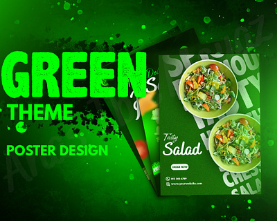 Attractive Green Theme Social Media Post designs 3d cheese burger fast food food graphic design green theme ham burger healthy food hot dog illustrator noodle photoshop pizza post design ramen salad salada social media social media post design