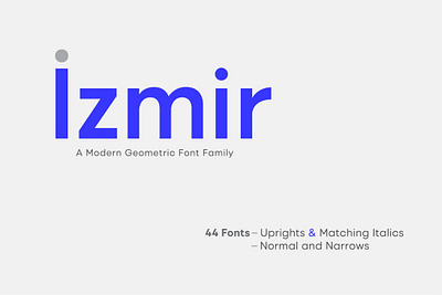Izmir Font Family black bold display geometric hairline modern multilingual poster sans sans serif text webfont
