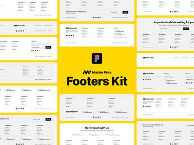 Footers Figma Wireframe Kit application figma footer footers inspiration kit product redesign simple style template type typography ui ui design ux web web design web site wireframe