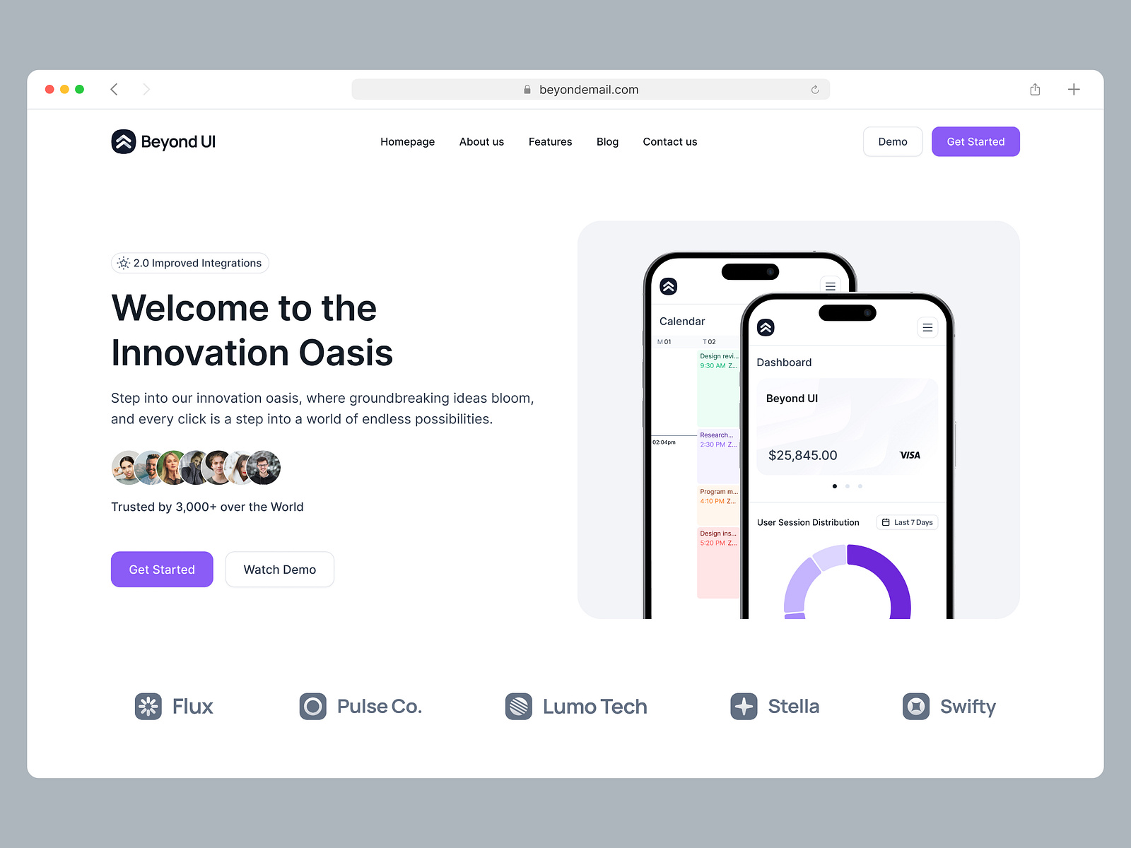 Website hero section UI by Beyond UI on Dribbble