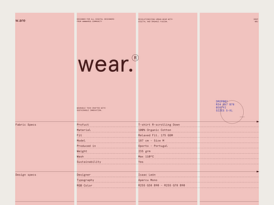 wear.®/ awwwards branding design graphic design grid