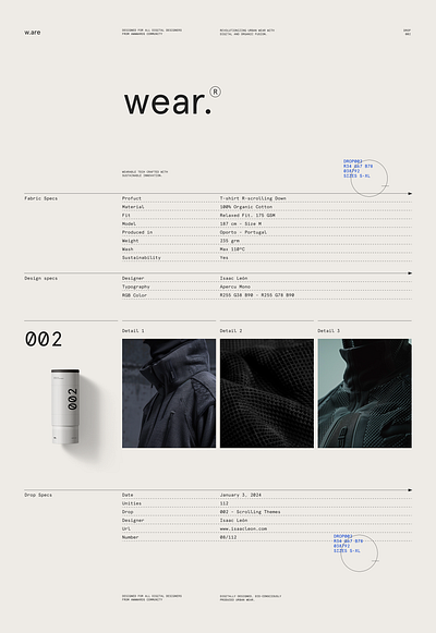 wear.®/ awwwards branding design graphic design grid
