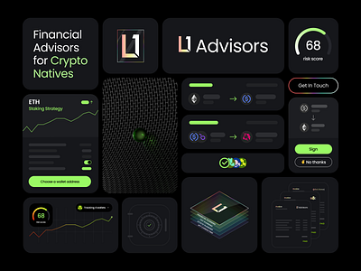L1 Advisors — UI black branding crypto cryptocurrency dark design figma logo ui web web design web site webdesign website