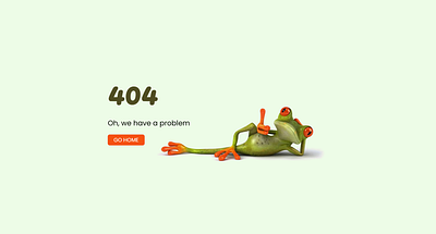 404 frog 3d 404 branding css design frontend html illustration js landing page ui webdev