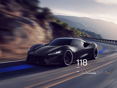 hypercar UI augmented projection hmi interface dashboard AI 3d animation augmented automotive car cg cgi dashboard digital display ev future hmi motion render spatial ui ux