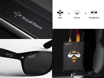 Eyewear Brand Logo Design bee brand identity branding business creative crown design graphic design illustration logo logo design logo mark logofolio logotipo logotype minimal modern sunglasses typography vector