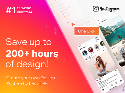 FREE Instagram UI Kit 2024, available on Figma Community app appdesign behavior design behavior engine deisgn design figma figma community free mobile mobile app socialmedia ui ui kit uikit uxdesign uxui