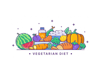 Vegetarian Diet Illustration diet food food illustration free vector freebie healthy nutrition vector illustration vegetarian