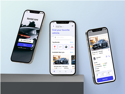 Rental Car App app design mobile design rental car rental car app ui ux