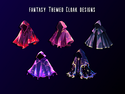 fantasy themed cloak designs animation graphic design illustration vector