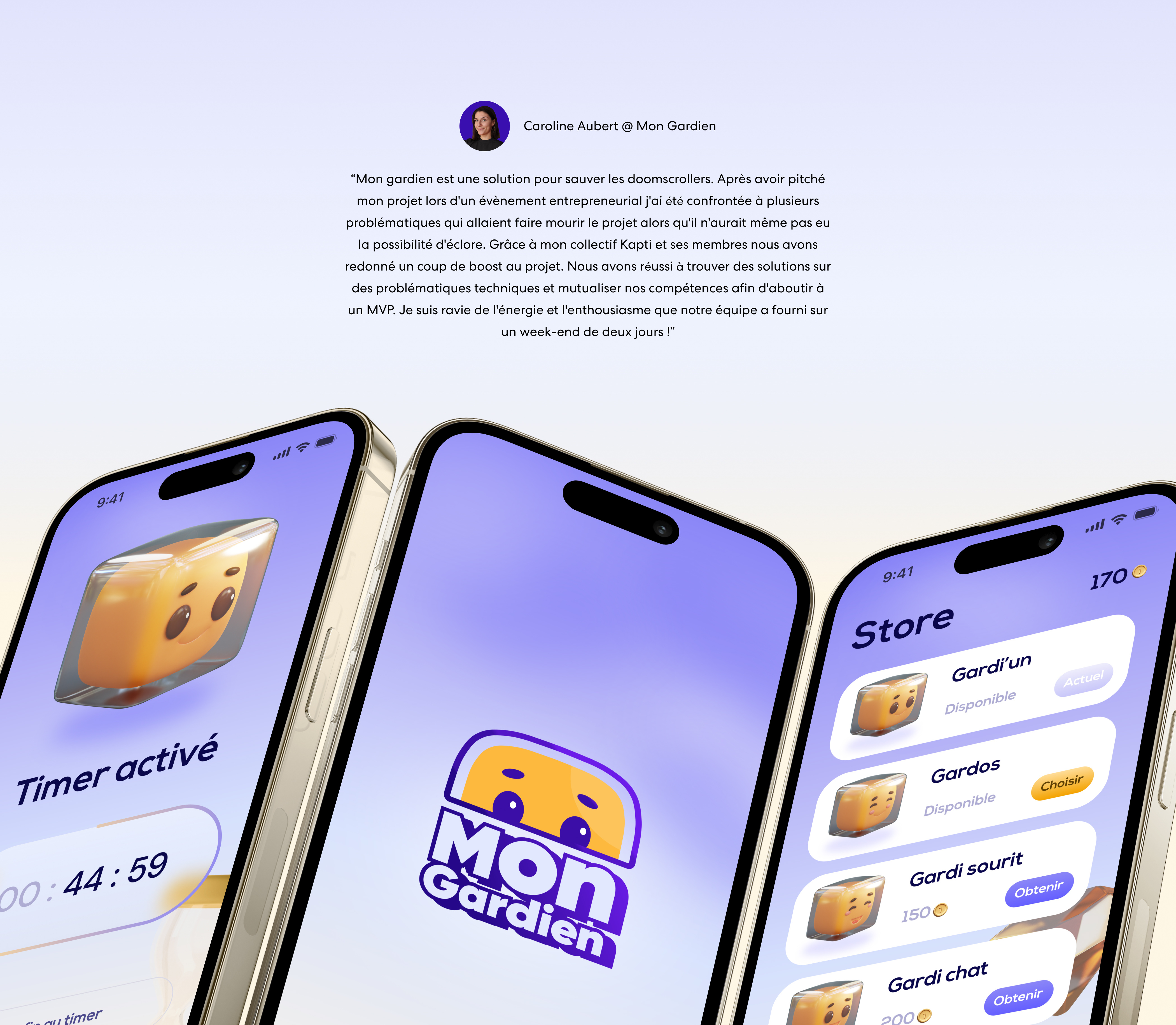 USECASE - Mon Gardien branding hackathon interfaces logo mobile app mobile interfaecs react native ui ui design ux